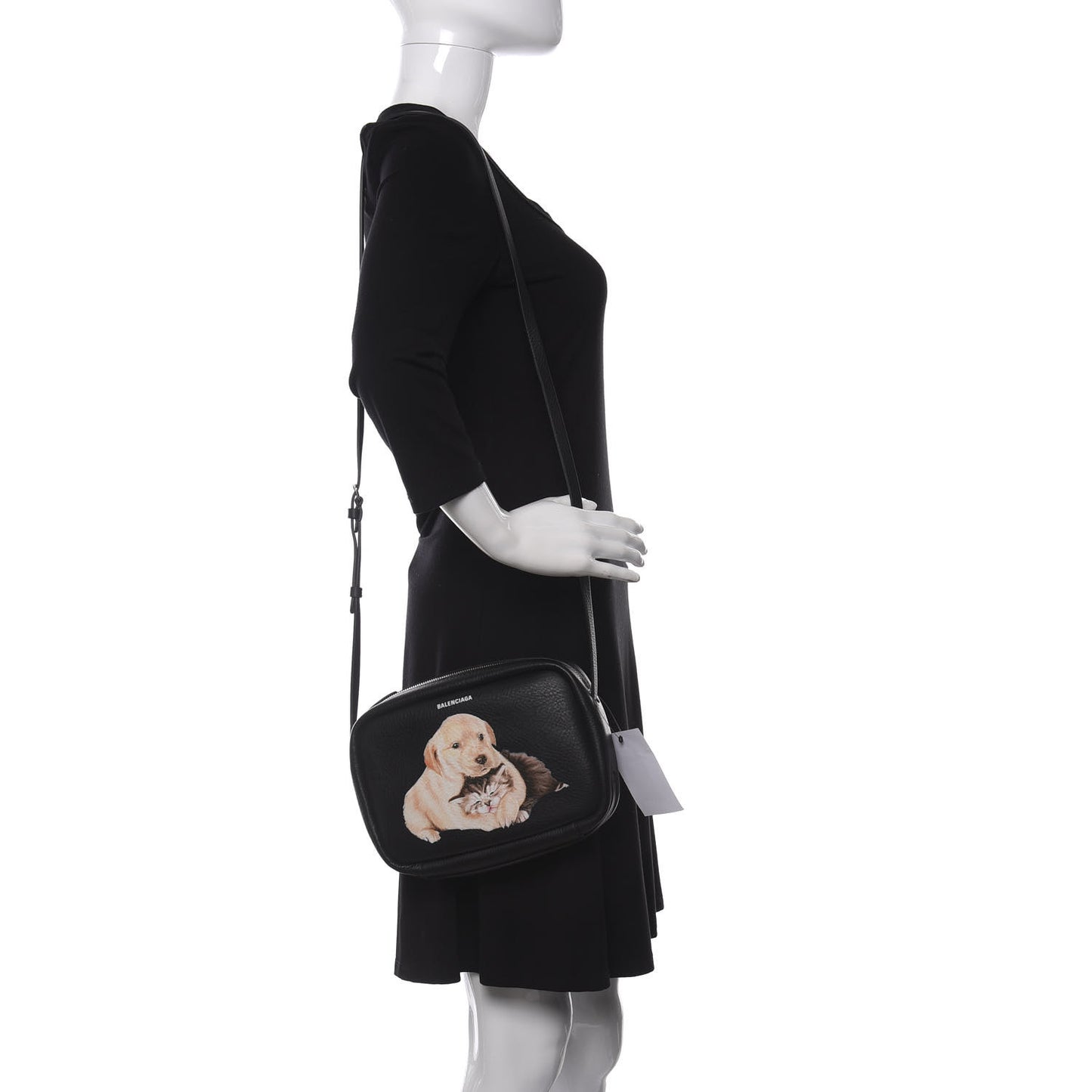 Calfskin Puppy And Kitten S Everyday Camera Bag Black