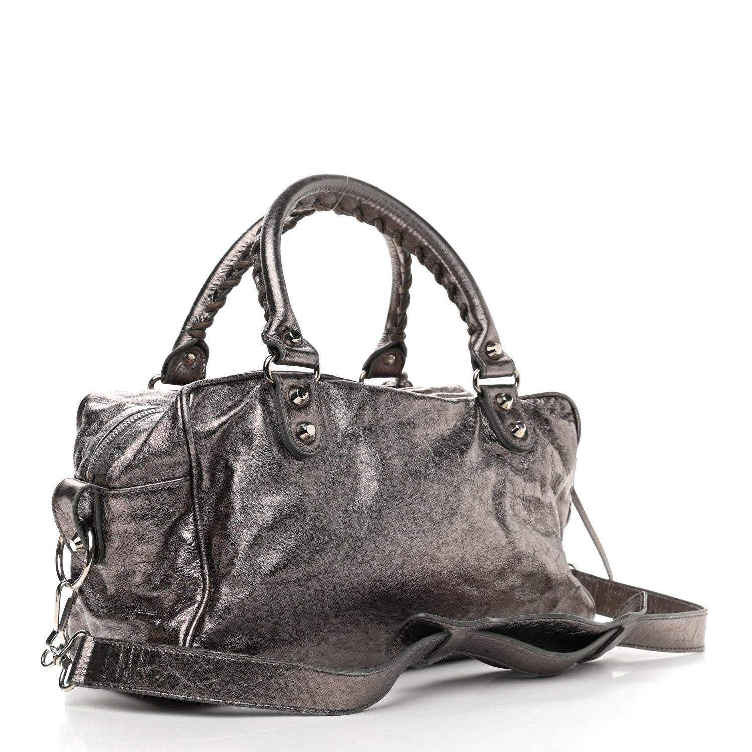 Balenciaga Agneau Classic Hardware Box Bag Metallic 3 of 9