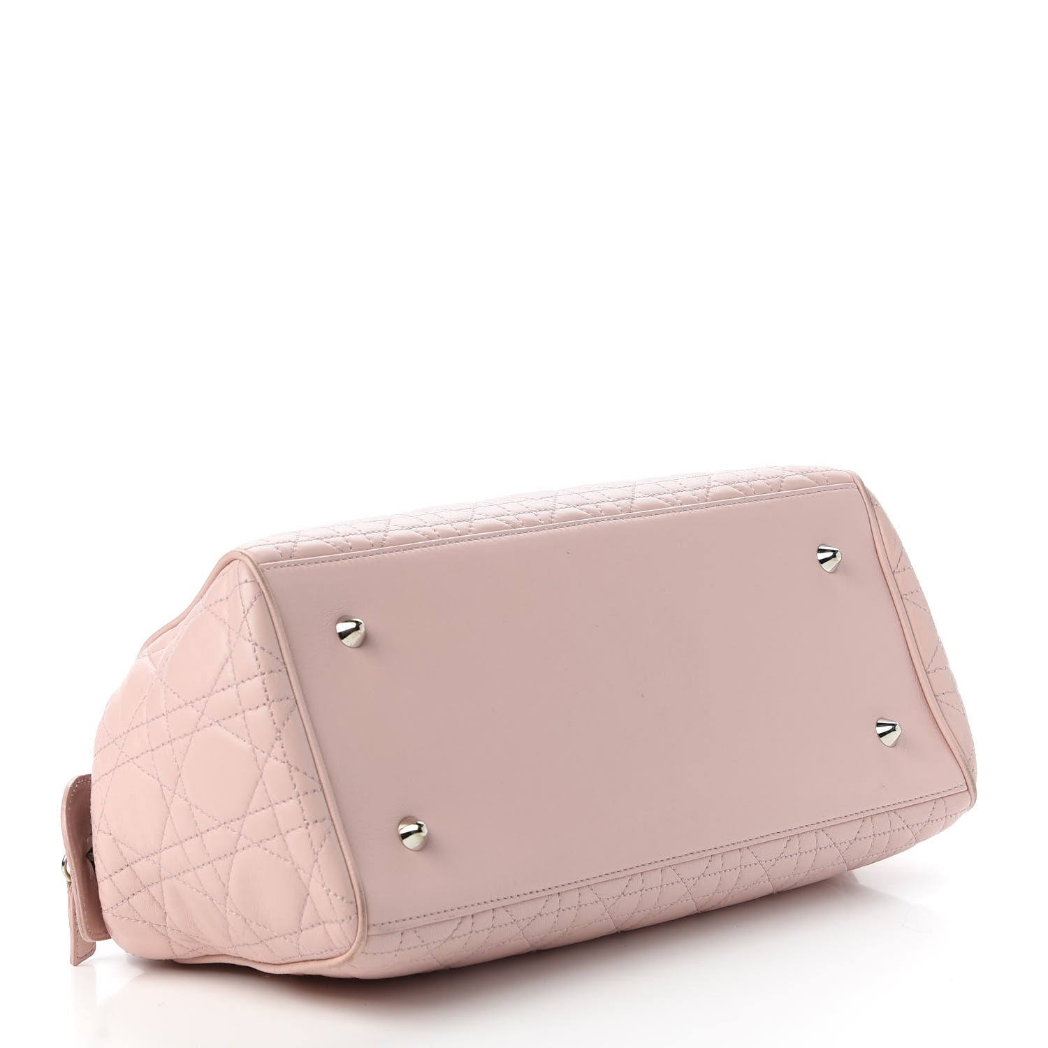 Christian Dior Lambskin Cannage Soft Lady Dior Satchel Light Pink 4 of 10