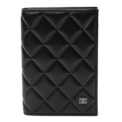 Chanel Calfskin Quilted Passport Holder Black 1 of 6