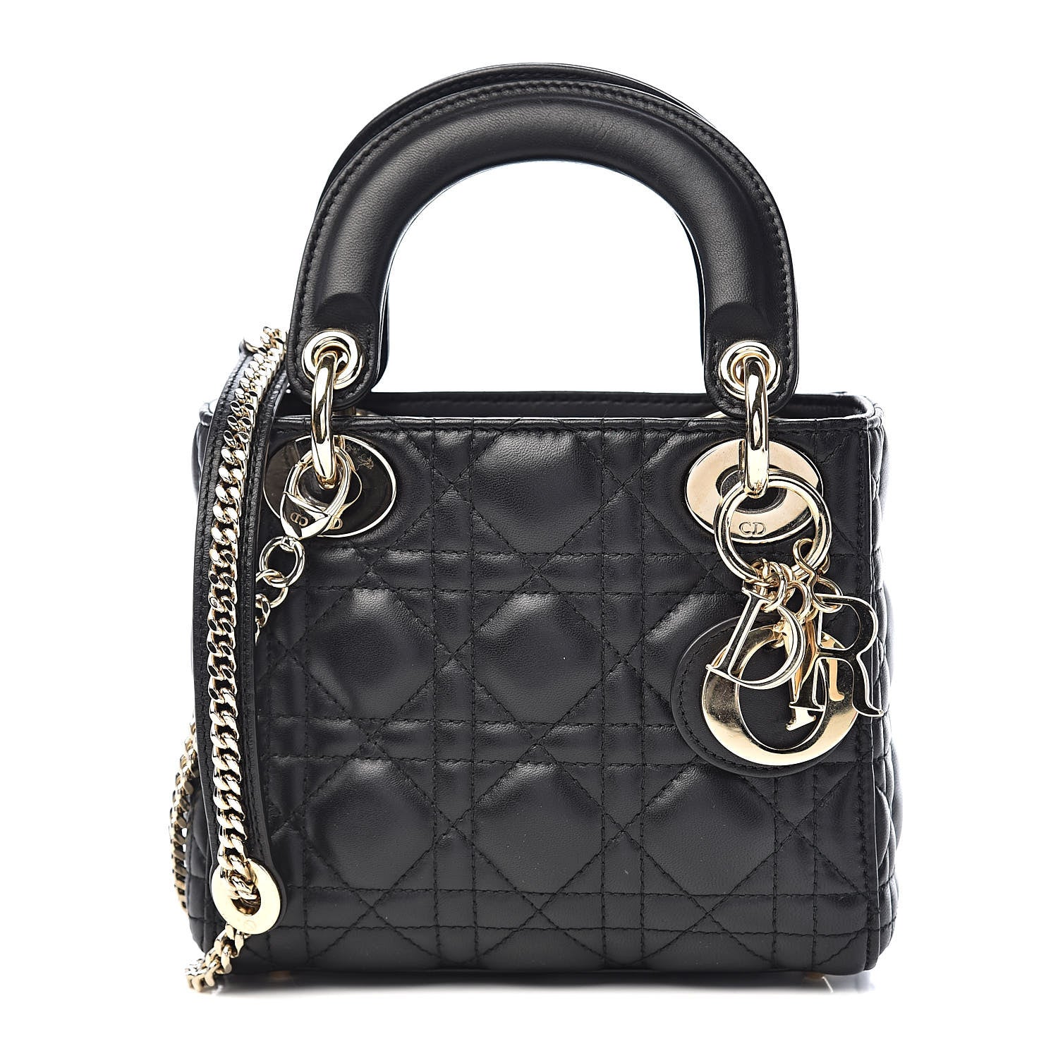 Christian Dior Lambskin Cannage Mini Lady Dior Black 1 of 13