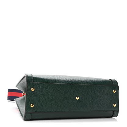Gucci Textured Dollar Calfskin Web Small Diana Tote Bag Vintage Green Powder Pink 4 of 10