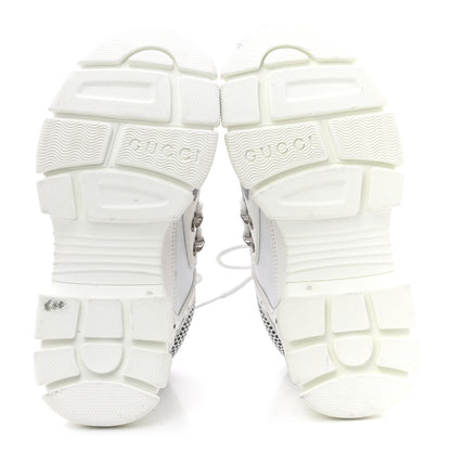 Gucci X SEGA Mesh Calfskin Suede Womens Flashtrek Sneakers 35 Great White 5 of 9