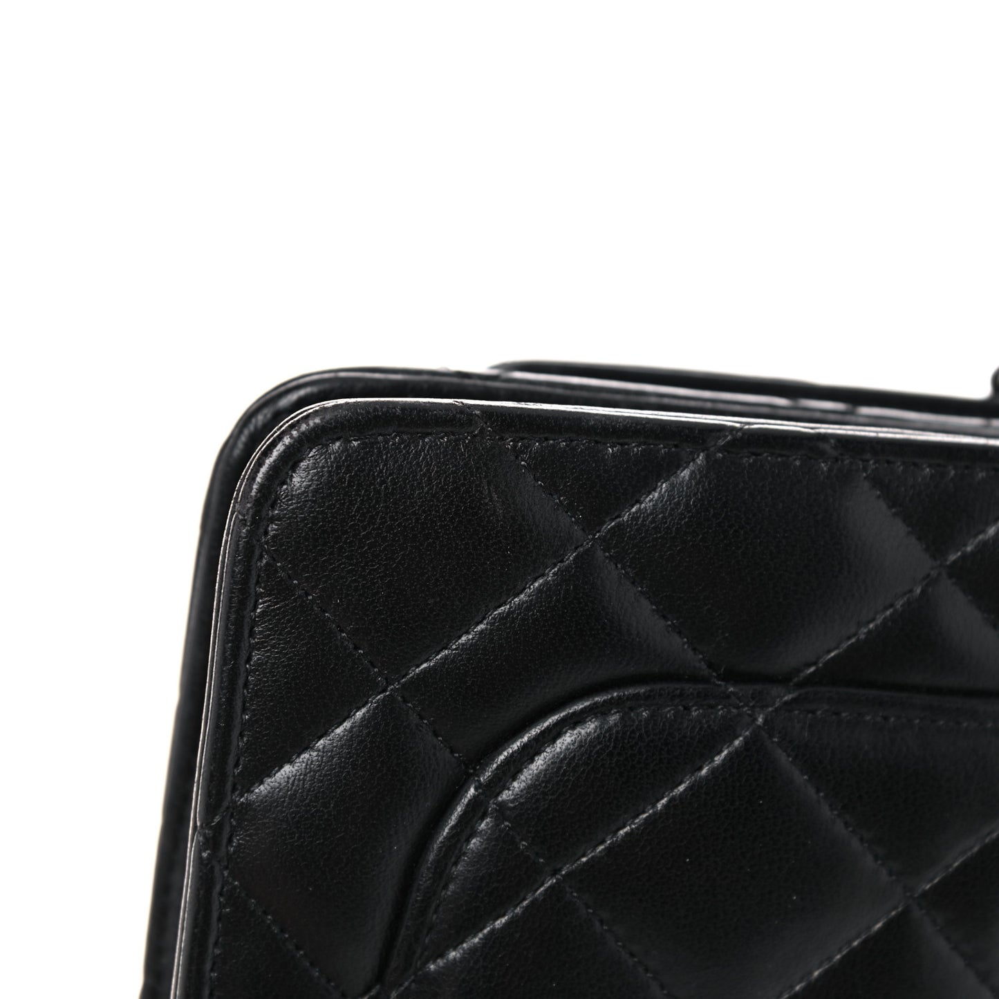 Lambskin Quilted Wallet On Chain WOC Black