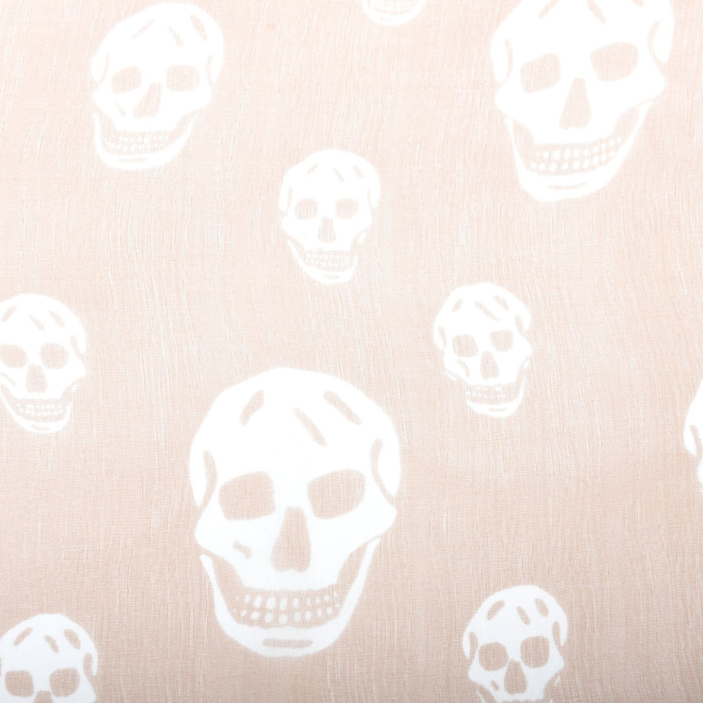 Silk Chiffon Skull Scarf Beige Ivory