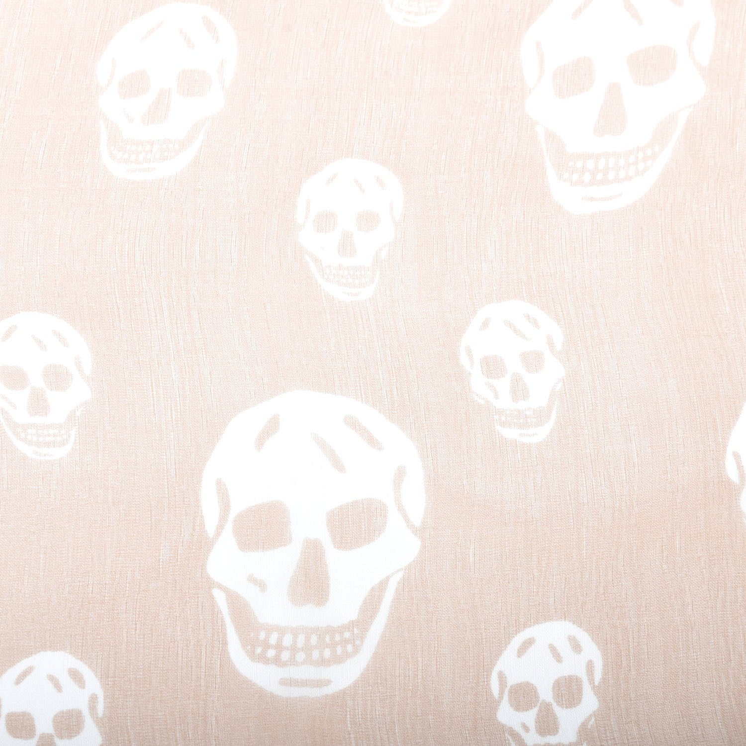 Alexander McQueen Silk Chiffon Skull Scarf Beige Ivory 3 of 4