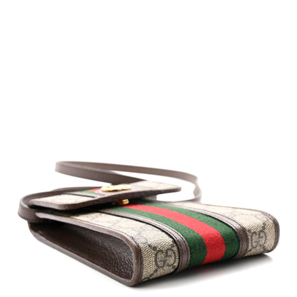 Gucci GG Supreme Monogram Web Mini Ophidia Crossbody Bag Beige New Acero 4 of 10