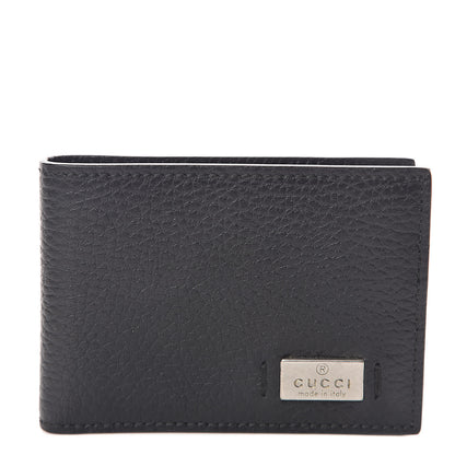Gucci Pebbled Calfskin Bi-Fold Wallet Black 1 of 6