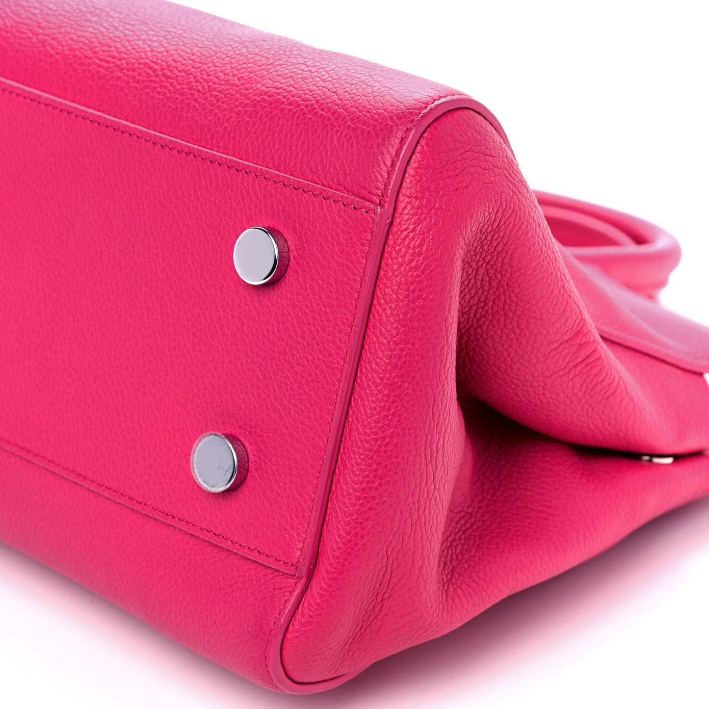 Grained Calfskin Small Cabas Rive Gauche Bubblegum