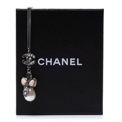 Chanel Ruthenium Pearl CC Drop Necklace 6 of 6