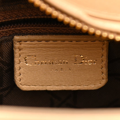 Christian Dior Lambskin Cannage Medium Lady Dior Beige 6 of 17