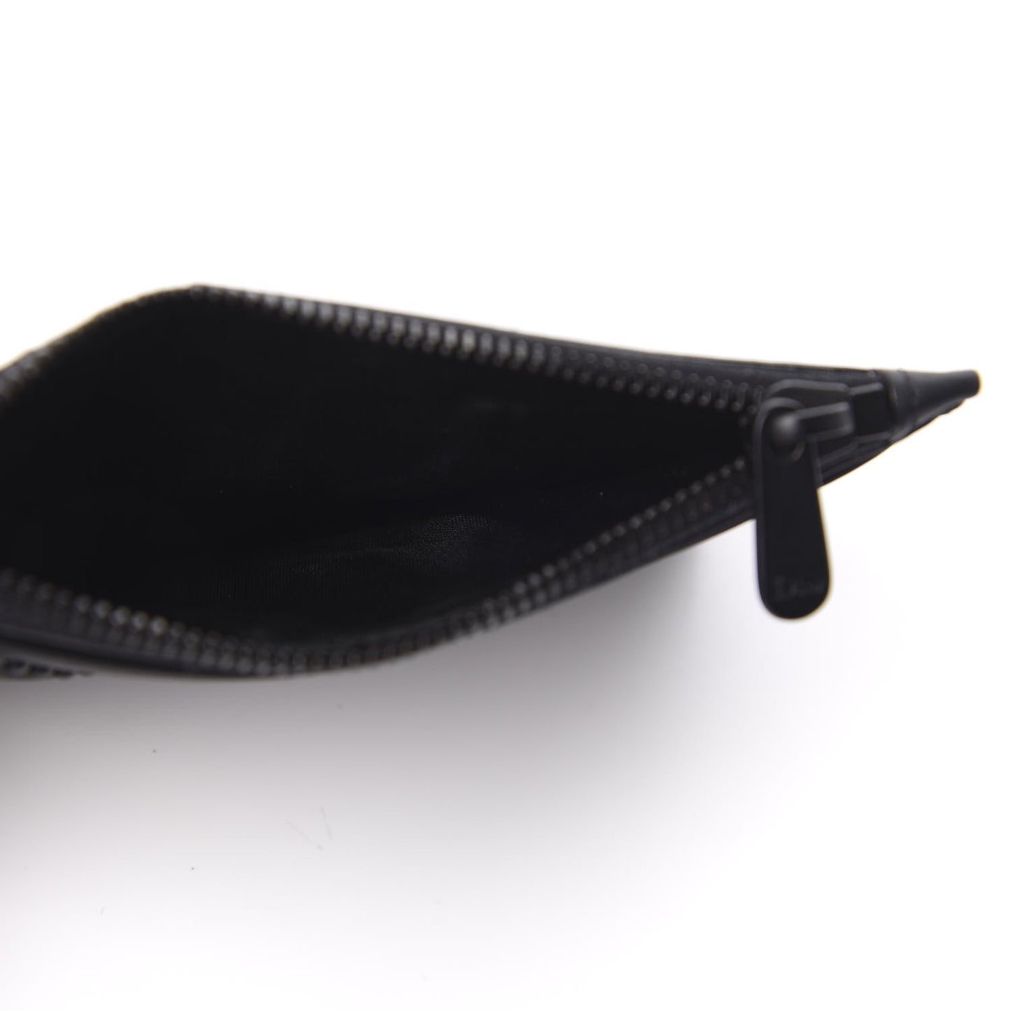 Ultra Matte Calfskin Studded Diorama Card Holder Black