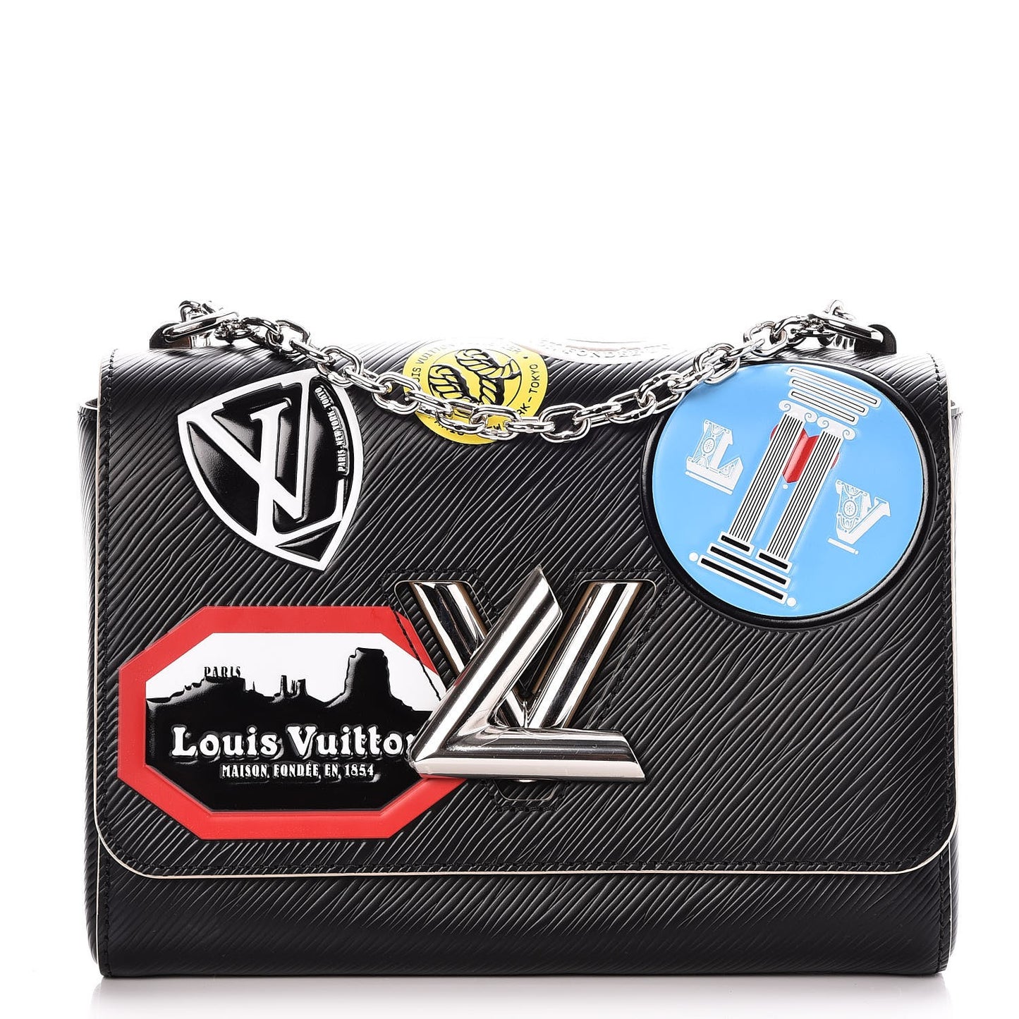 Epi World Tour Twist Shoulder Bag MM Black