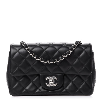 Chanel Lambskin Quilted Mini Rectangular Flap Black 1 of 13