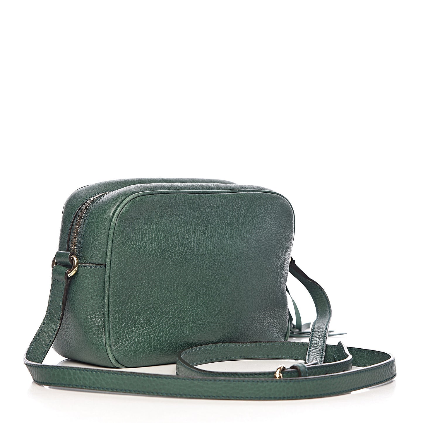 Pebbled Calfskin Small Soho Disco Bag Emerald Green