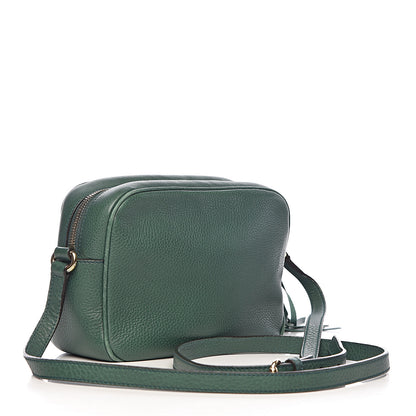 Gucci Pebbled Calfskin Small Soho Disco Bag Emerald Green 3 of 17
