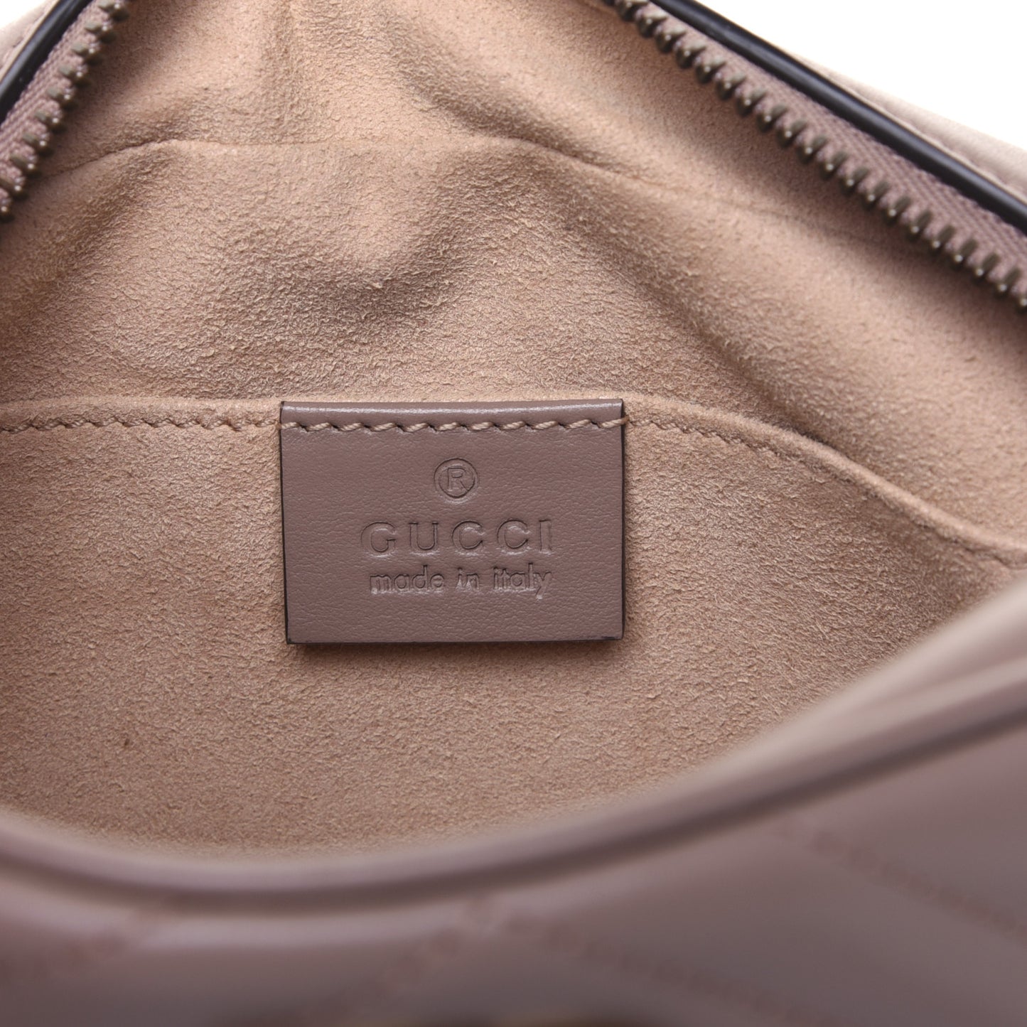 Calfskin Matelasse Mini GG Marmont Chain Shoulder Bag Porcelain Rose