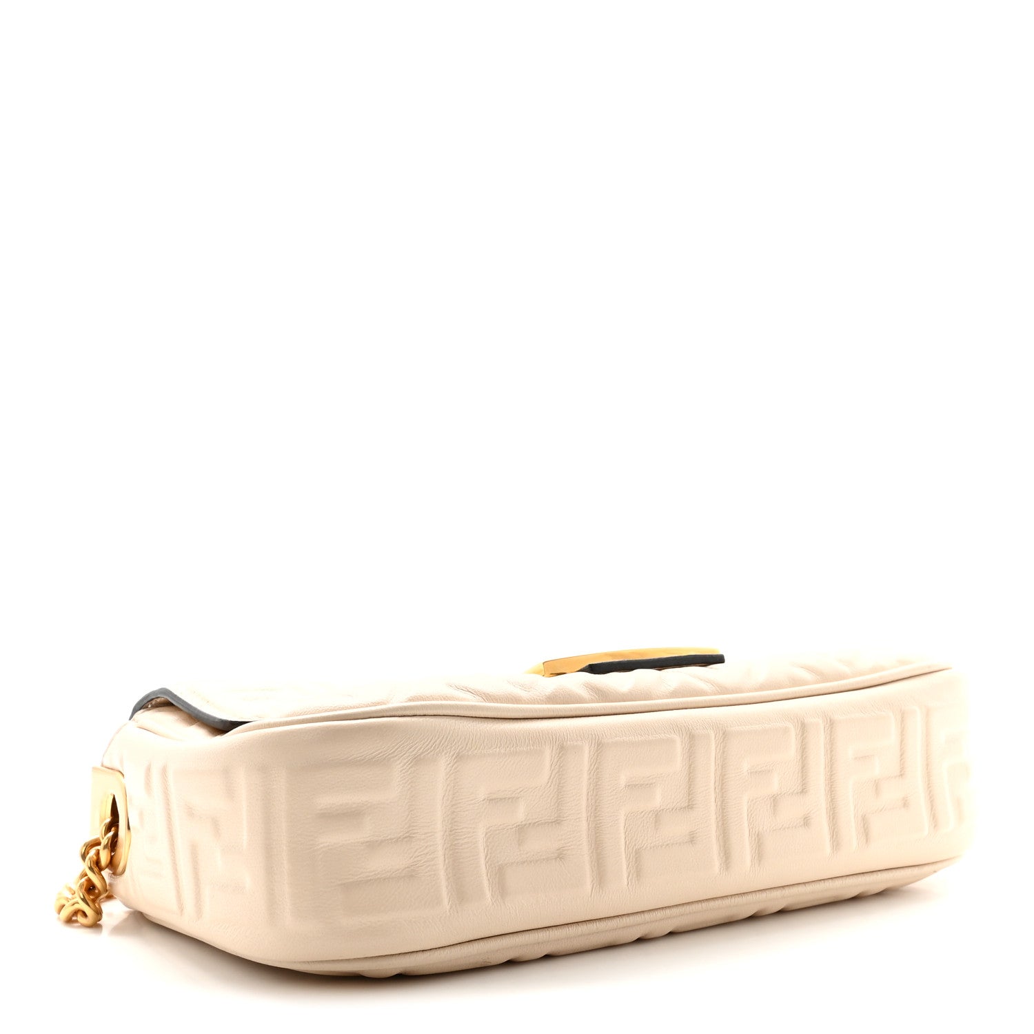 Fendi Nappa Small FF Embossed Midi Chain Baguette Camelia 4 of 10