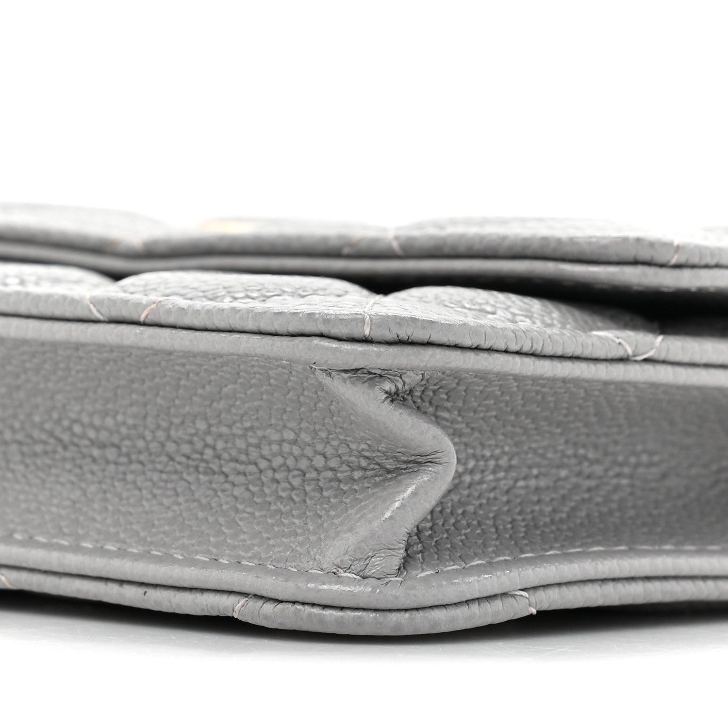 Chanel Caviar Quilted Miss Coco Clutch With Chain Grey 9 of 11