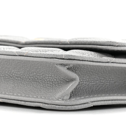 Chanel Caviar Quilted Miss Coco Clutch With Chain Grey 9 of 11