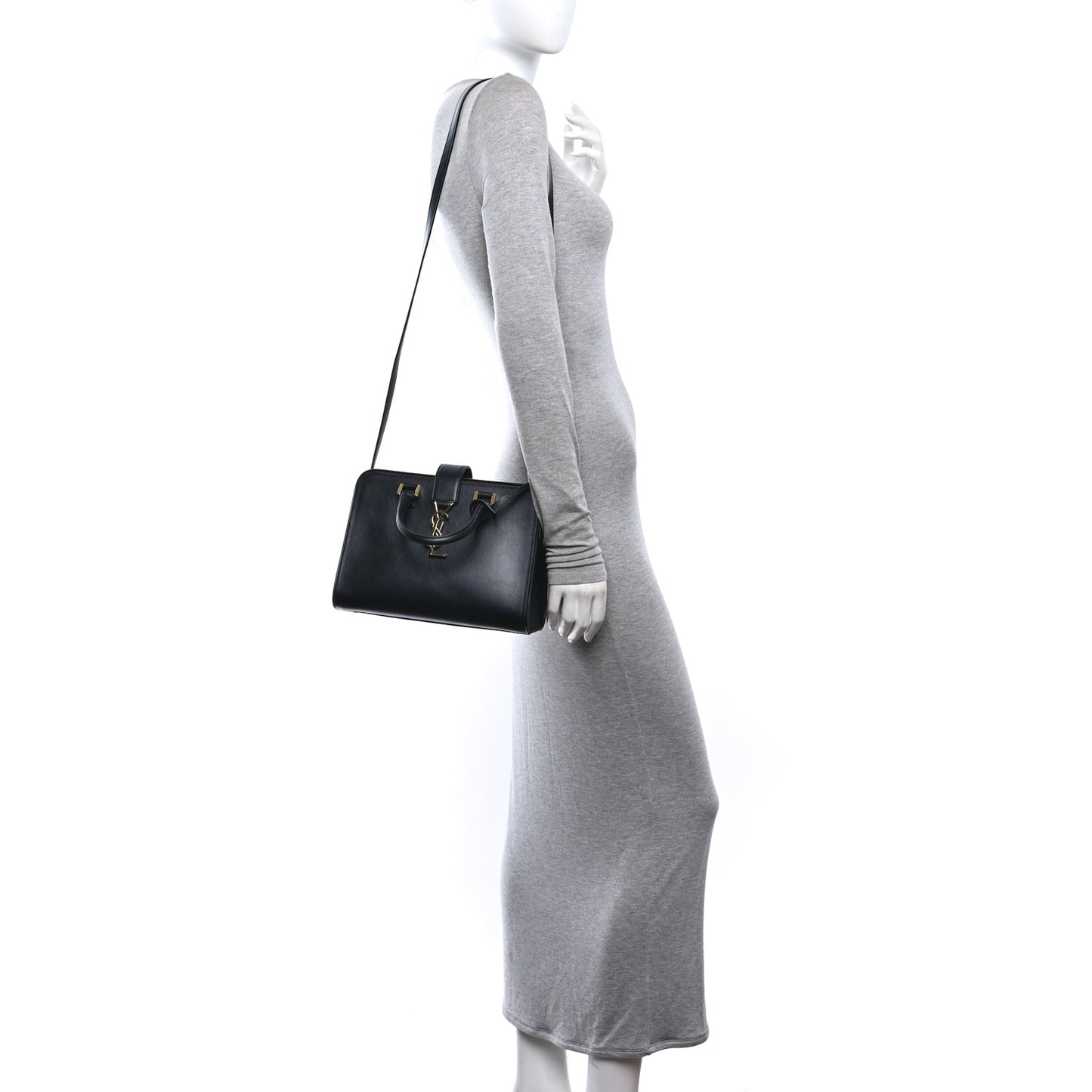 Calfskin Monogram Baby Cabas Black