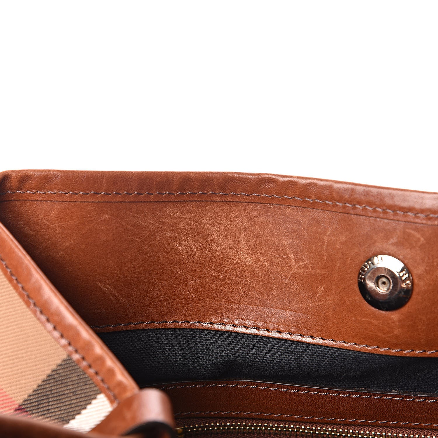 Burberry House Check Small Canterbury Tote Dark Tan 9 of 15