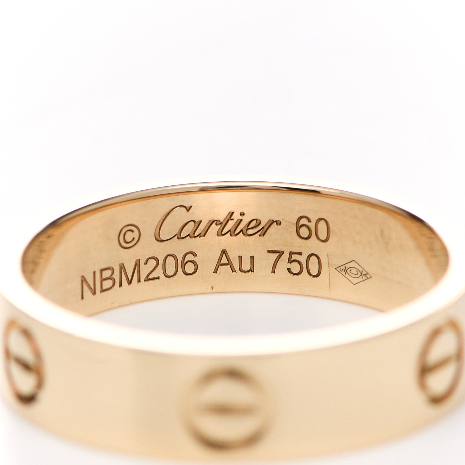 Cartier 18K Yellow Gold 5.5mm LOVE Ring 60 9.25 4 of 5