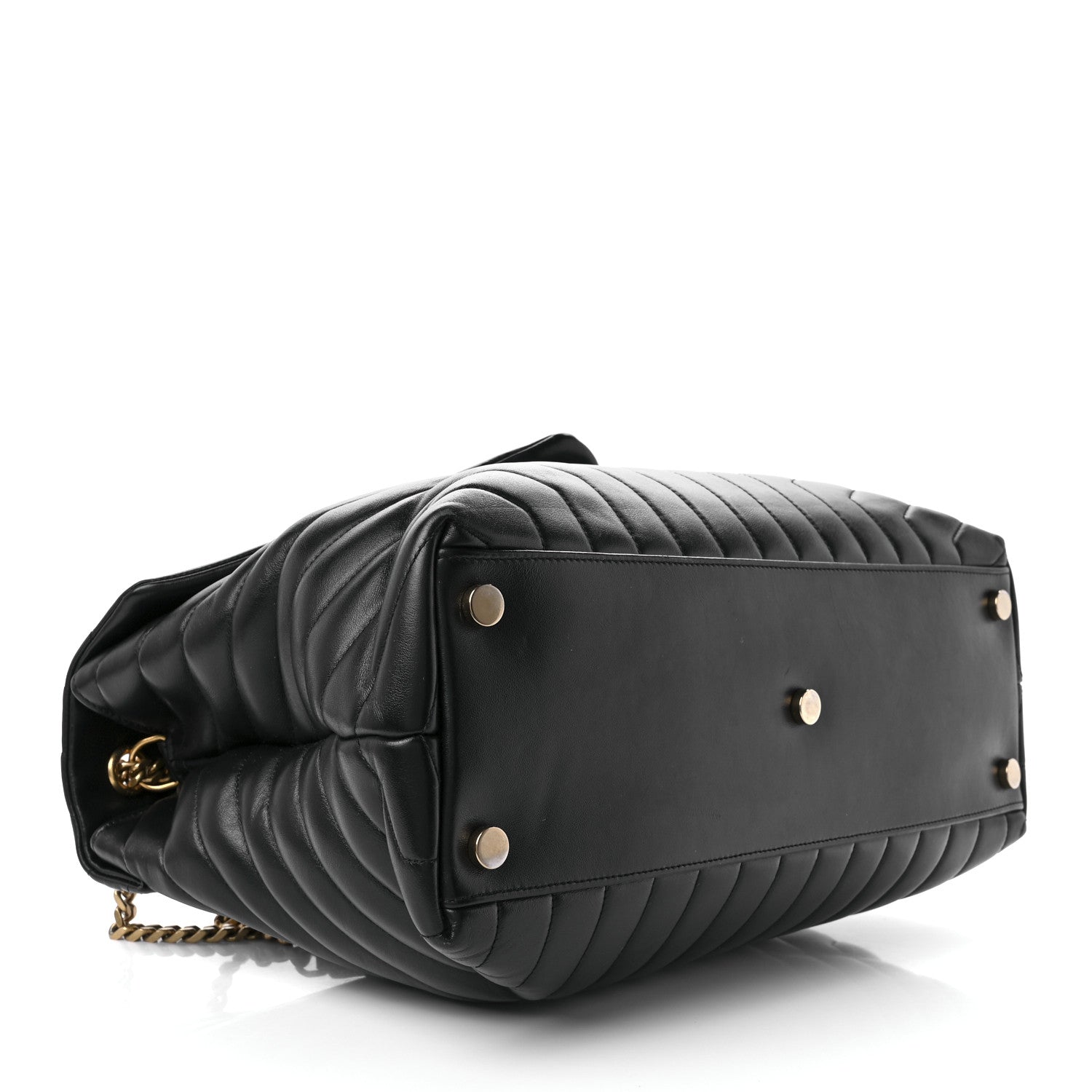 Saint Laurent Calfskin Y Quilted Monogram Large Loulou Chain Satchel Black 4 of 11