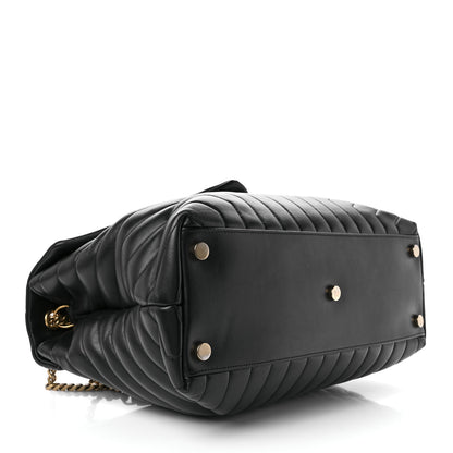 Saint Laurent Calfskin Y Quilted Monogram Large Loulou Chain Satchel Black 4 of 11