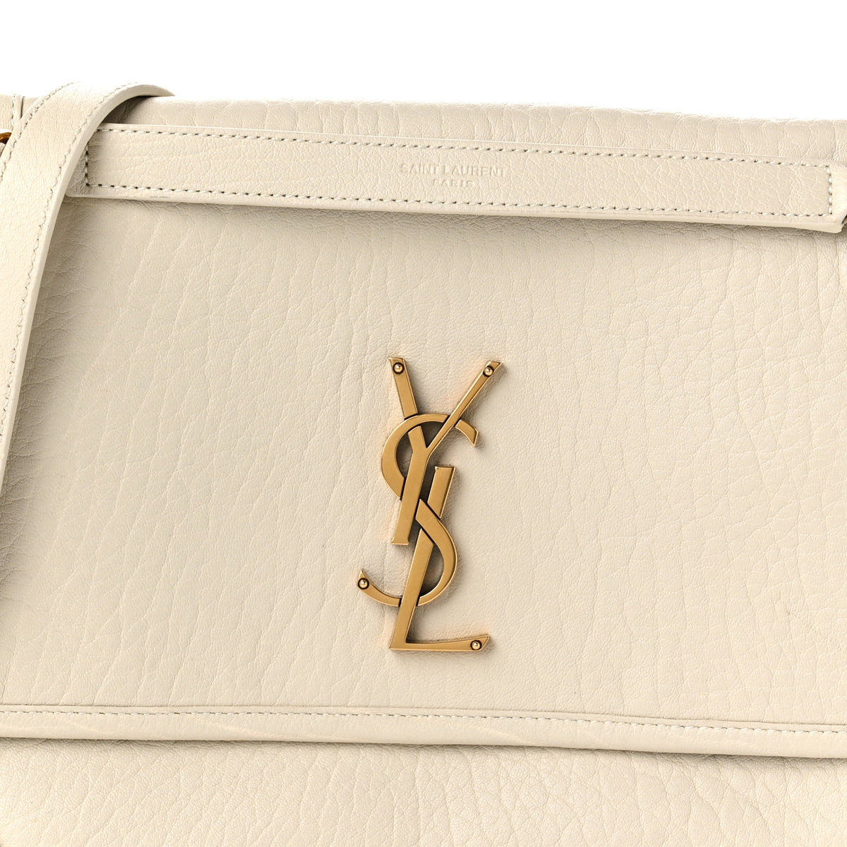 Saint Laurent Grained Lambskin Monogram Medium Niki Chain Satchel Crema Soft 8 of 11