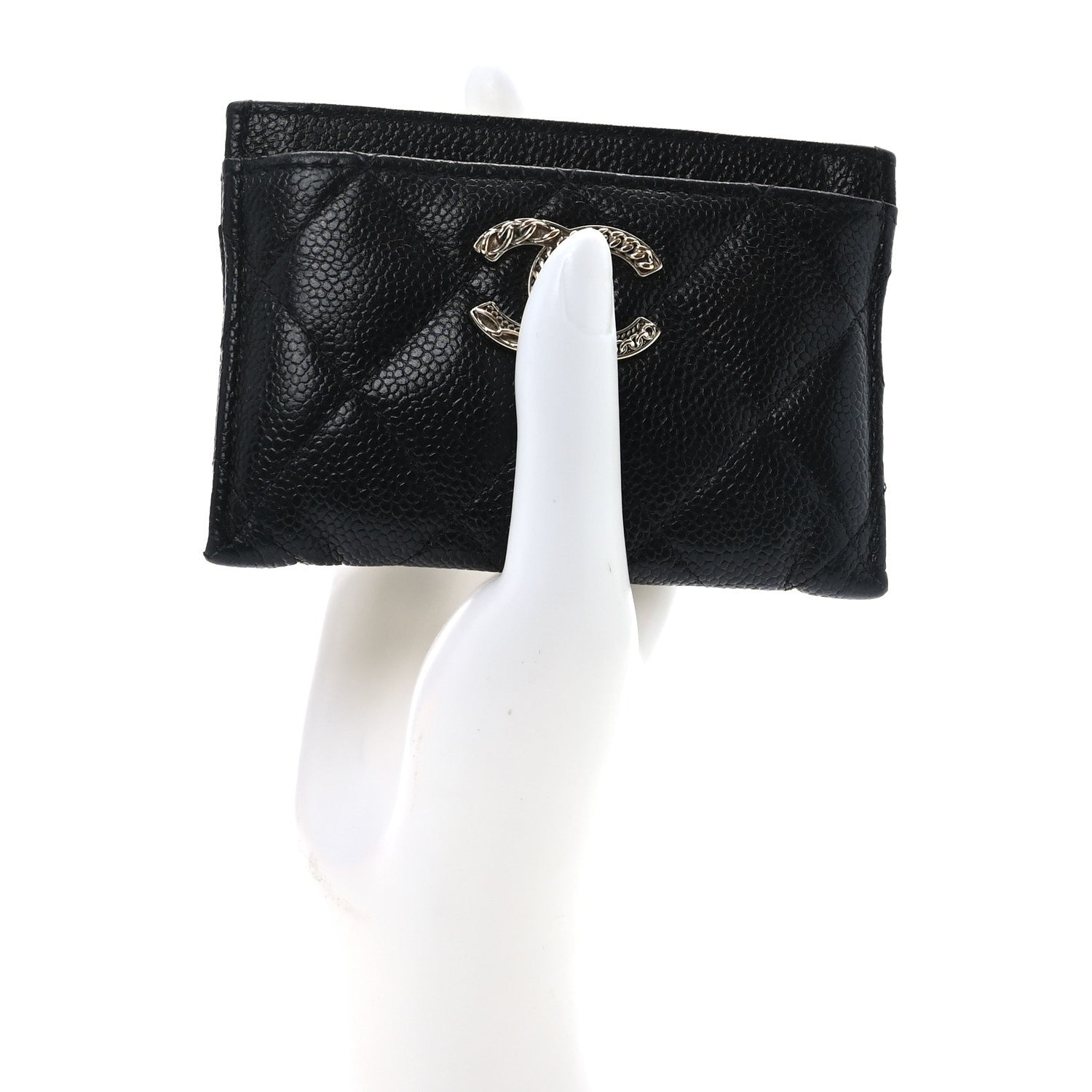 Chanel Caviar Quilted Multi Chain CC Card Holder Black 2 of 9