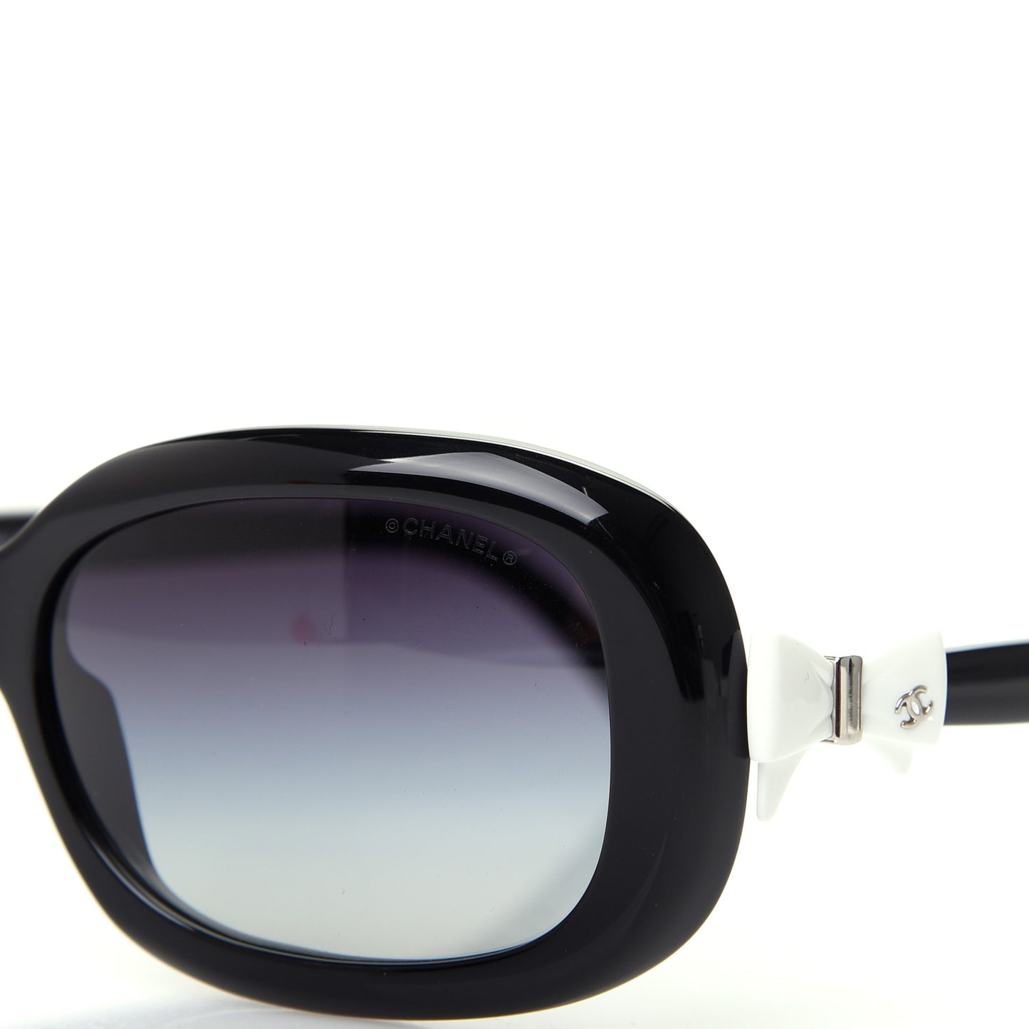 Acetate CC Bow Sunglasses 5171 Black White