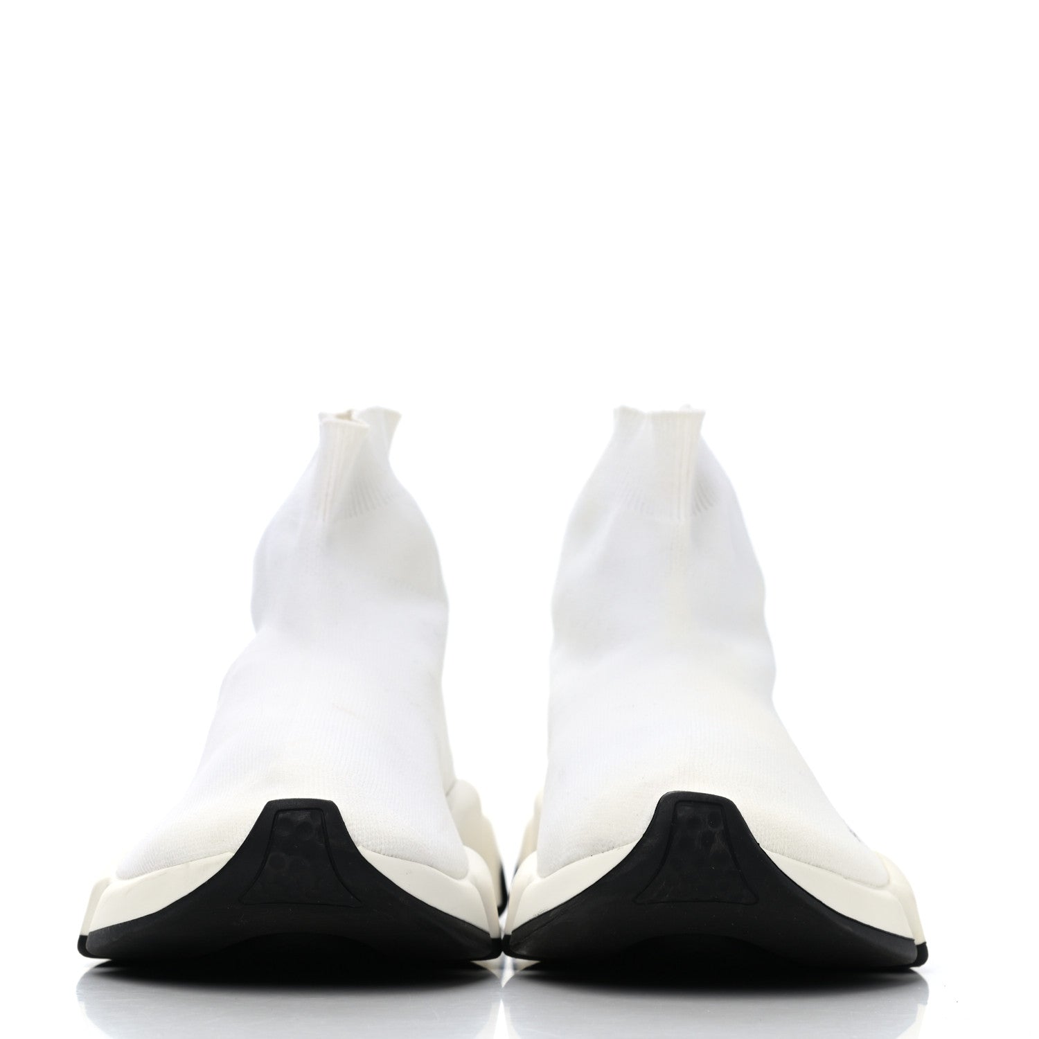 Balenciaga Neoprene Knit Womens Speed Sneakers 40 White Black 2 of 4