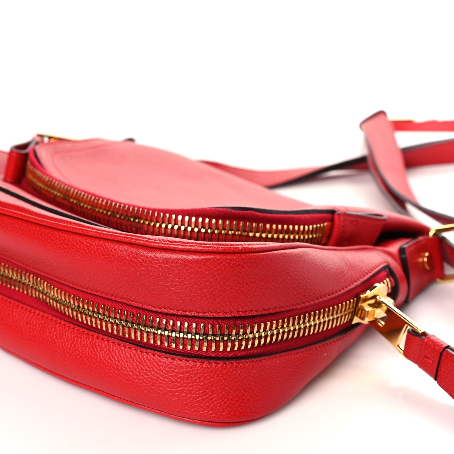 Grained Calfskin Medium Jennifer Crossbody Red