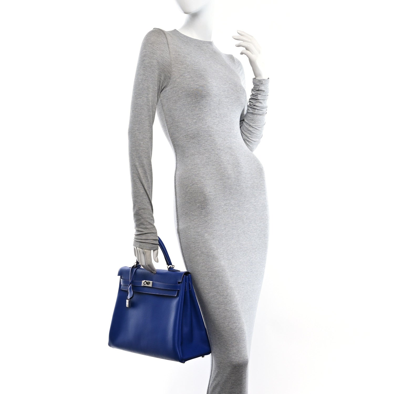 Hermes Epsom Kelly Sellier 35 Bleu Electrique 2 of 10
