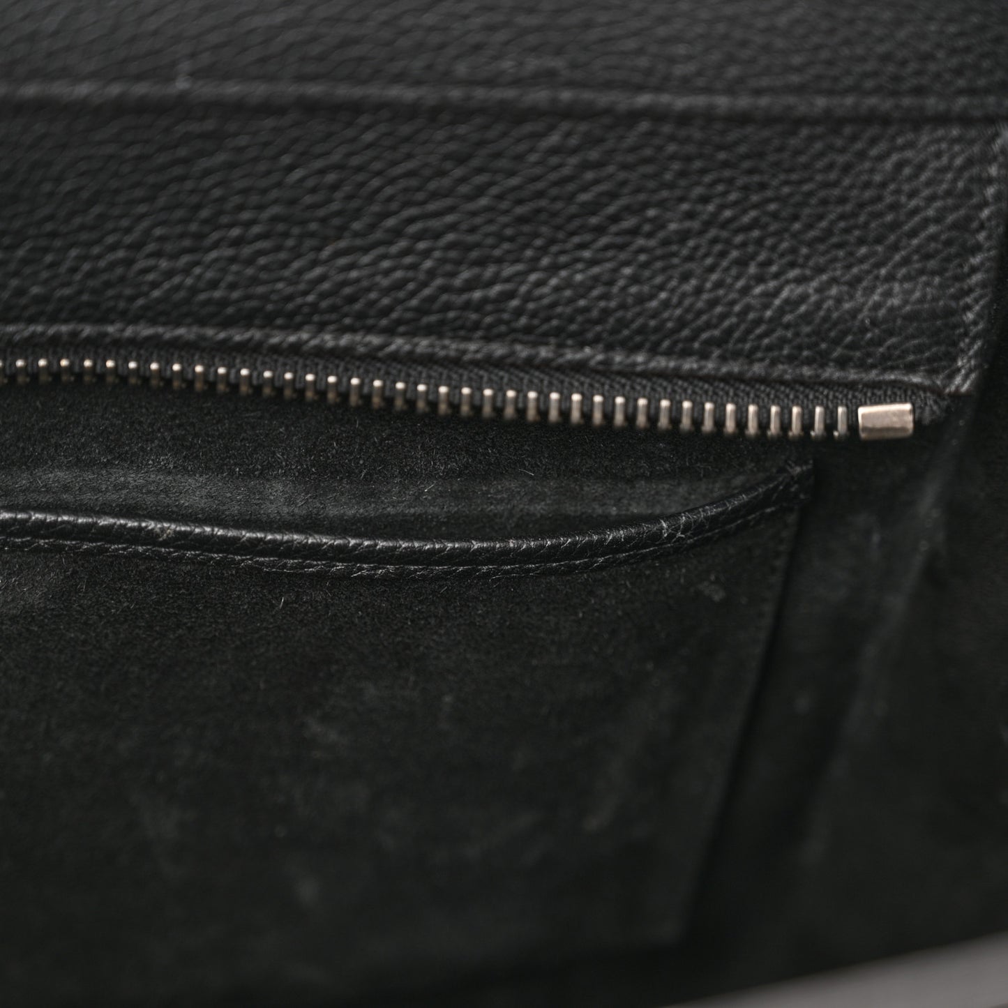 Drummed Calfskin Micro Luggage Black