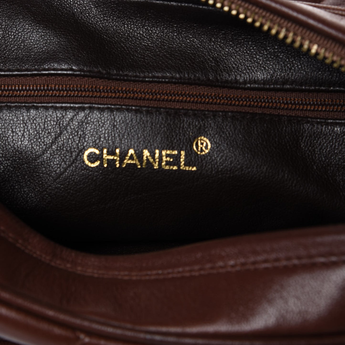 Lambskin Tassel Camera Case Brown
