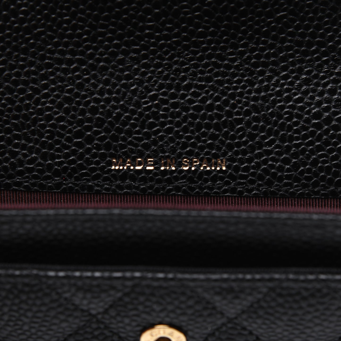 Caviar Quilted Flap Card Holder Black