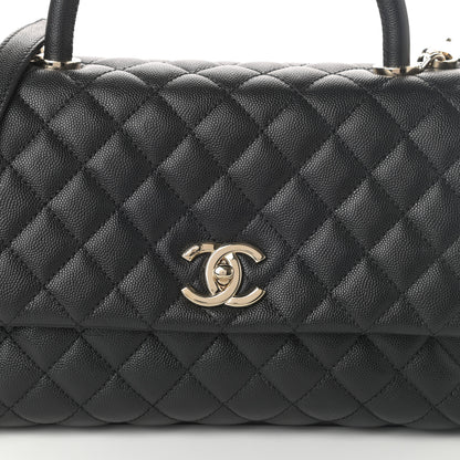 Chanel Caviar Quilted Small Coco Handle Flap Black 8 of 10