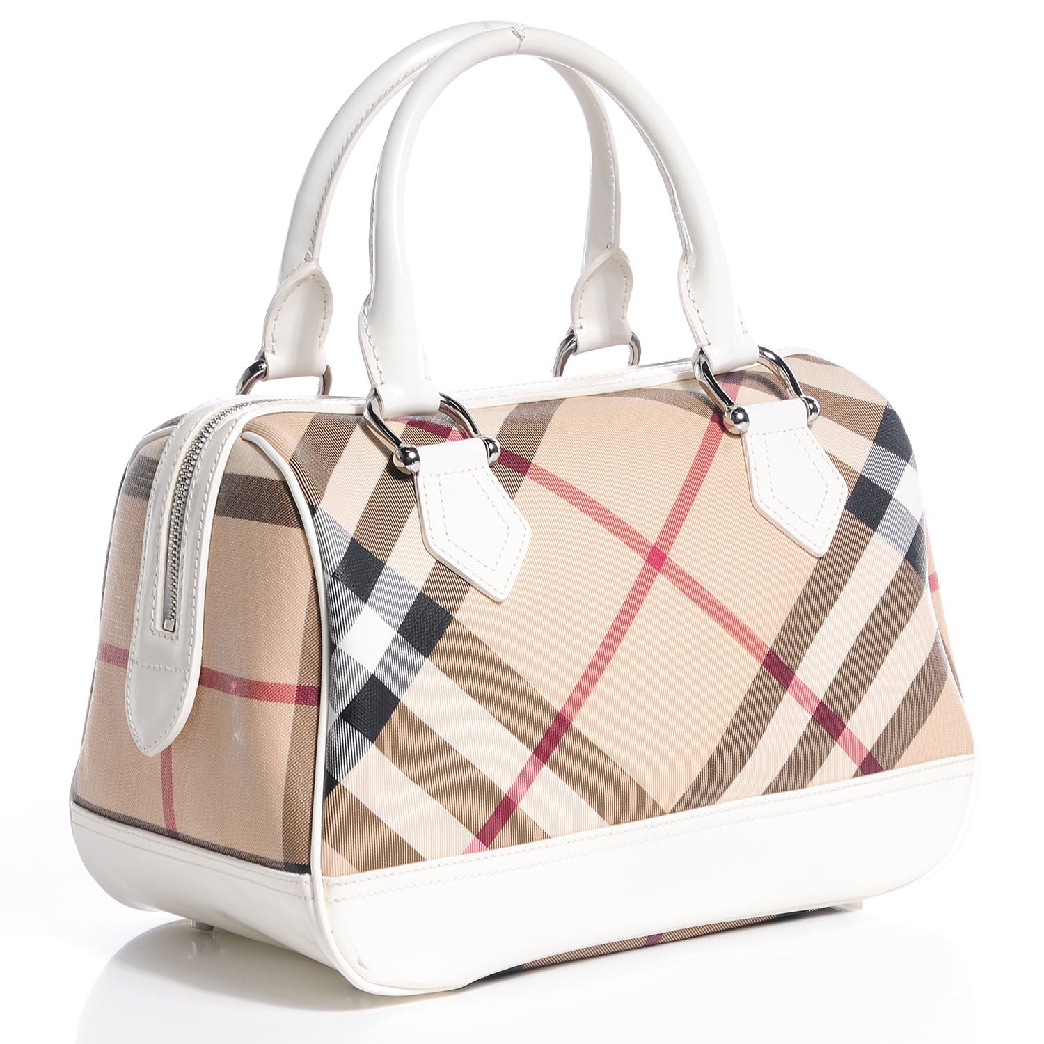 Burberry Nova Check Bowling Bag White 3 of 8