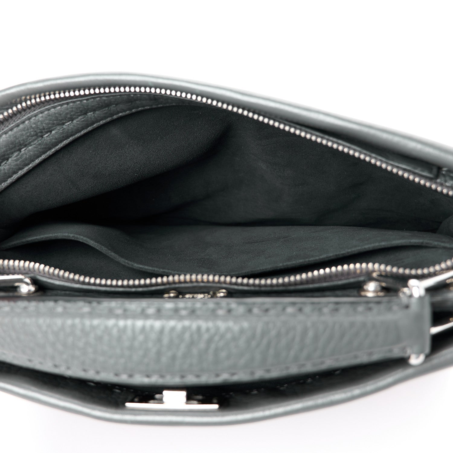 Fendi Cuoio Romano Selleria Mini Peekaboo Iconic Fit Satchel Asfalto Multicolor 5 of 13