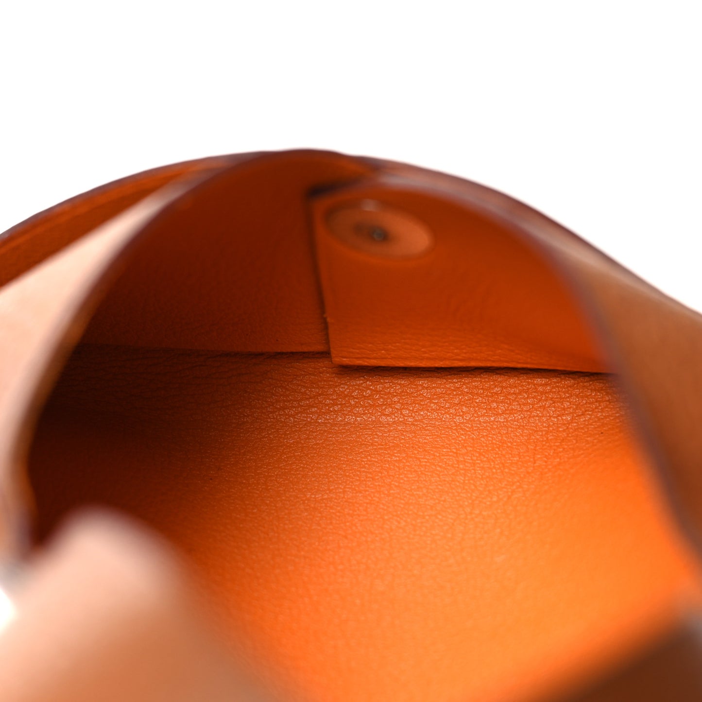 Barenia Verso Calvi Card Case Fauve Orange Poppy