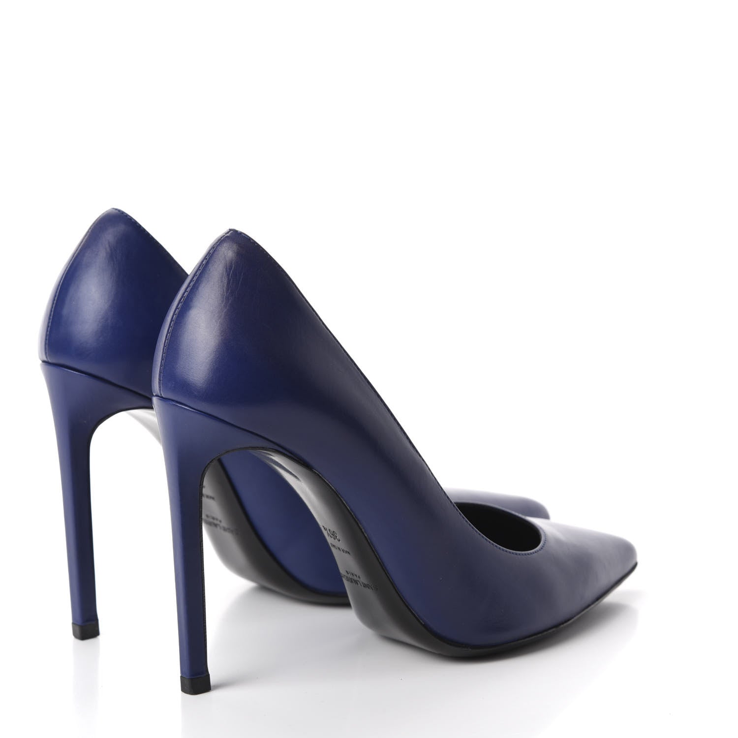 Saint Laurent Calfskin Paris 105 Classic Pumps 36.5 Royal Blue 4 of 10