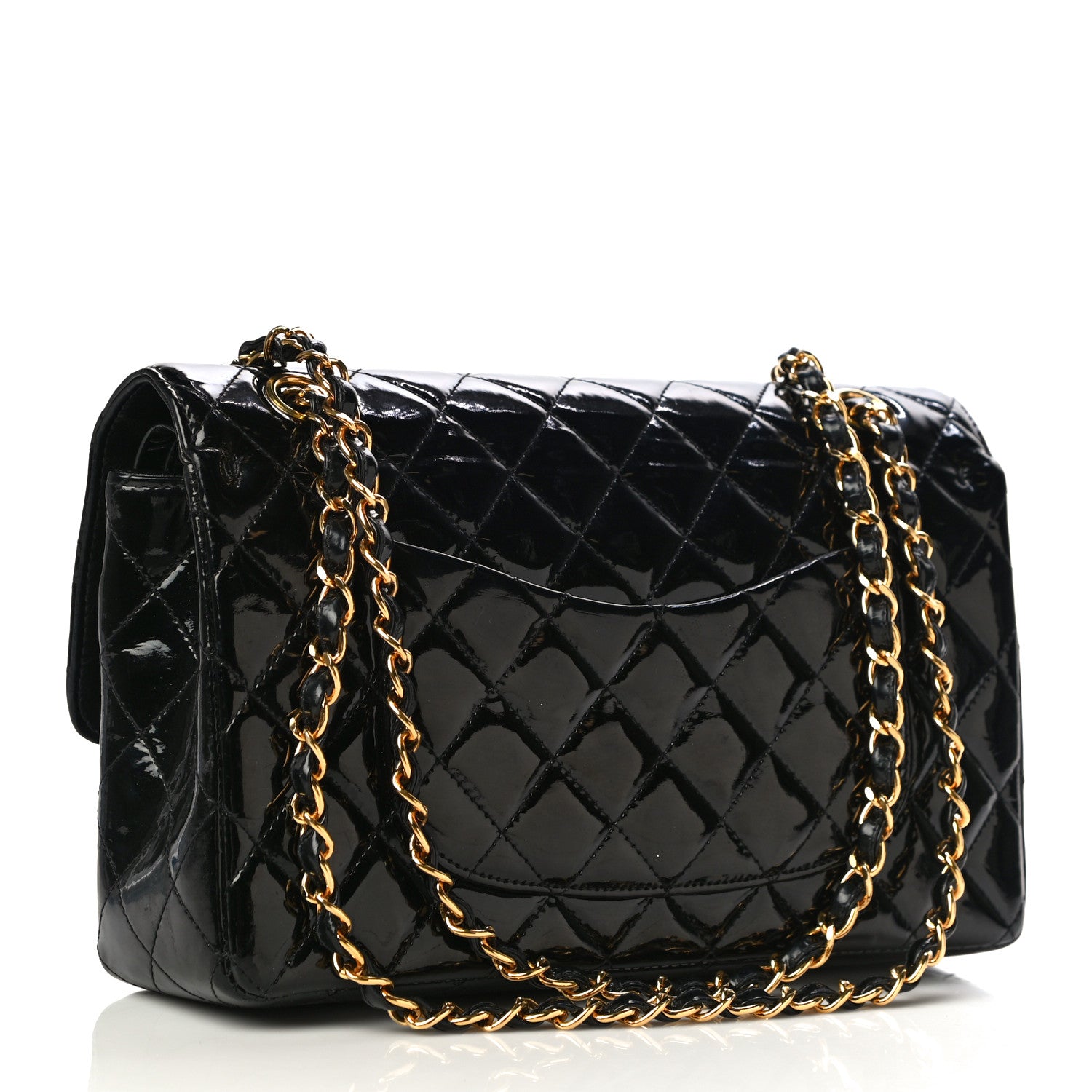 Chanel Patent Quilted Medium Double Flap Black 3 of 18