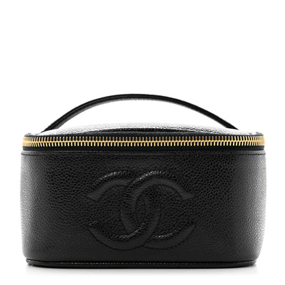 Chanel Caviar CC Vanity Cosmetic Case Black 1 of 9