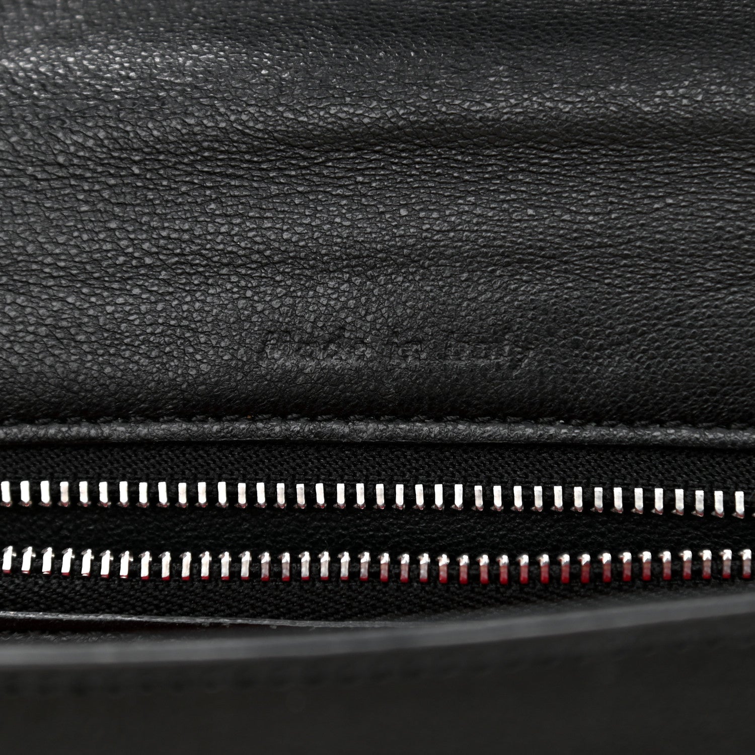 Celine Shiny Textured Calfskin Small Trotteur Black 7 of 8