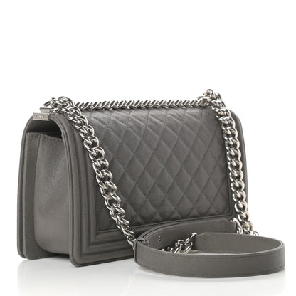 Chanel Caviar Quilted Medium Boy Flap Grey 3 of 11