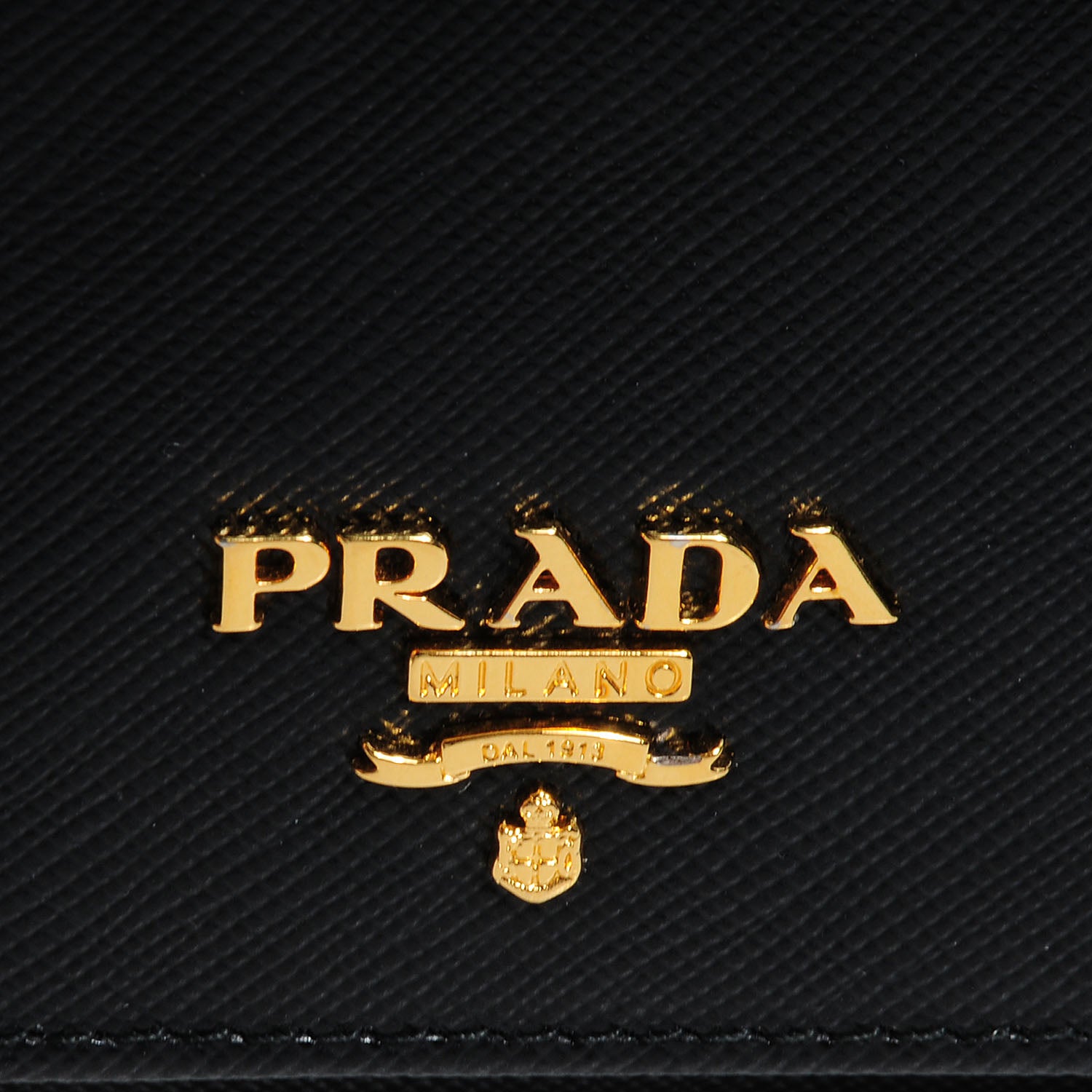 Prada Saffiano Metal Continental Wallet Nero Black 6 of 9