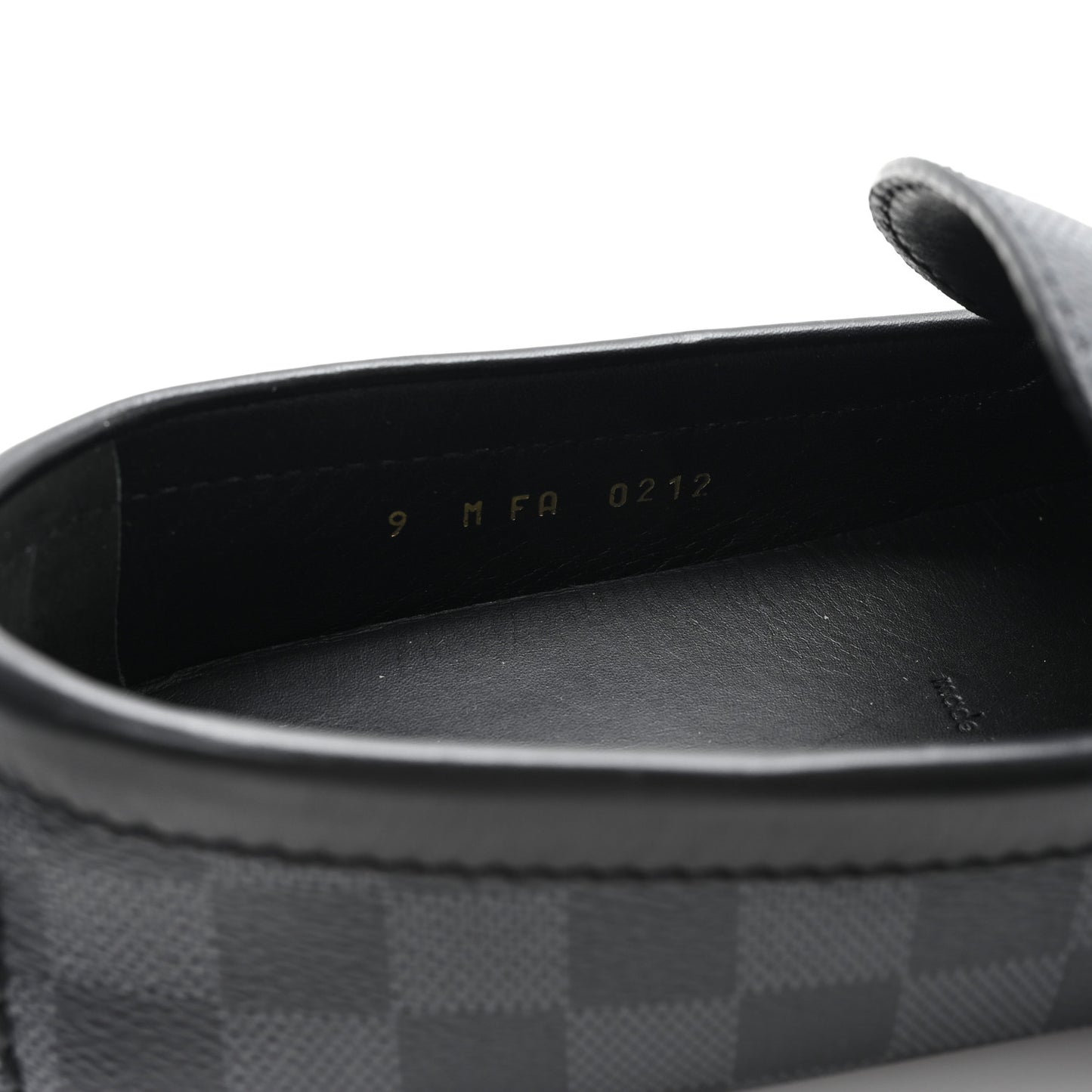 Mens Damier Graphite Hockenheim Moccasin Loafers 9 Onyx