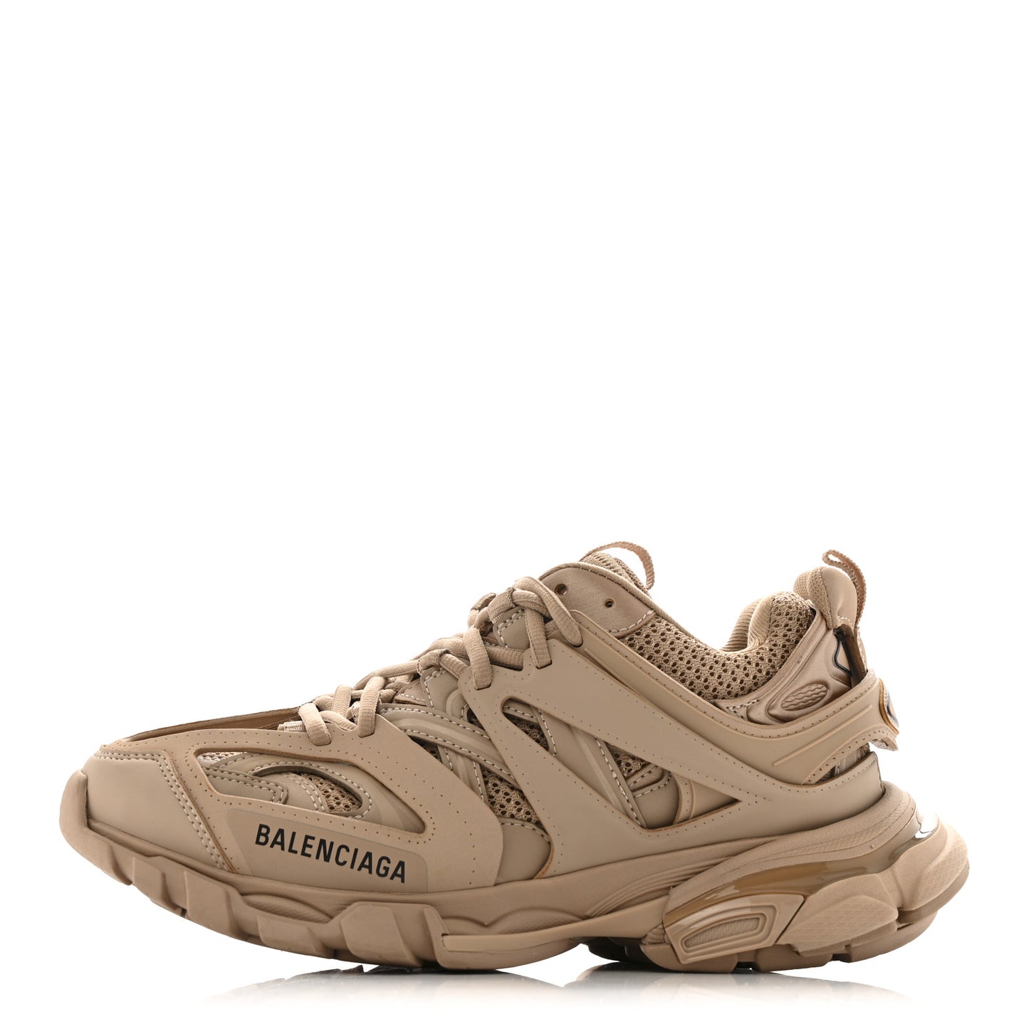 Mesh Nylon Womens Track Sneakers 38 Beige